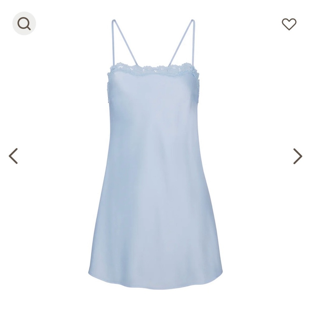 NEW Skims Blue Bridal Silk Slip Dress Large Lingerie